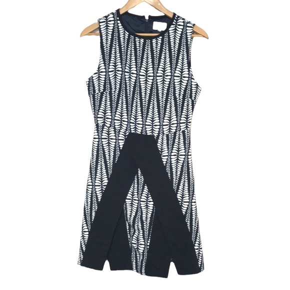 Anthropologie Six Crisp Days sleeveless front slits sheath dress size Medium - Picture 1 of 11